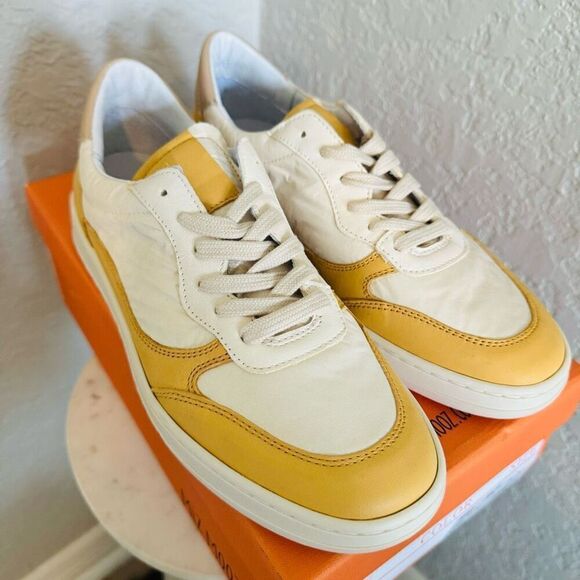 Miz Mooz Veronica Leather Sneaker Lightweight Yellow/White Size 7.5 Euro 38, NWT - Picture 15 of 17
